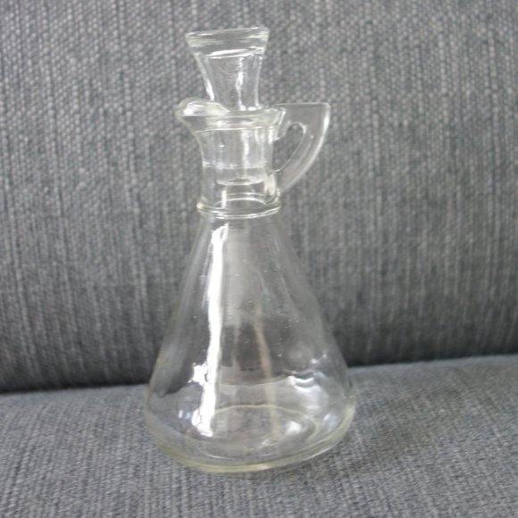 Vintage Glass Salad Dressing Shaker with Glass Lid - Picture 1 of 14